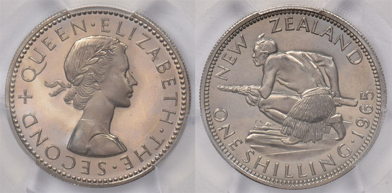 New Zealand 1965 Shilling PCGS PL 67 PI0093 combine shipping