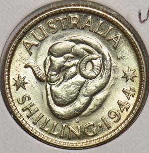 Australia 1944 Shilling UNC Merino ram 299189 combine shipping