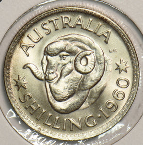 Australia 1960 Shilling Merino ram 299144 combine shipping