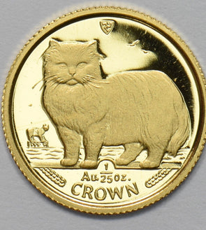 1989 Gold Isle of Man crown AGW-1/25 oz PROOF LIKE GL0323