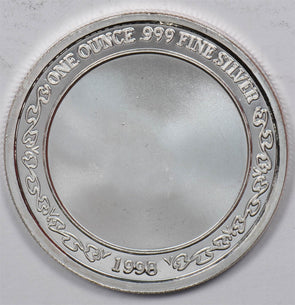 1998 Silver Art Round 1oz Happy Anniversary Proof U0713