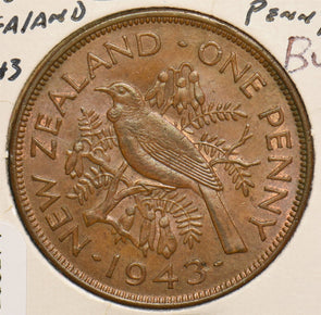New Zealand 1943 Penny BU Tui Bird 299274 combine shipping