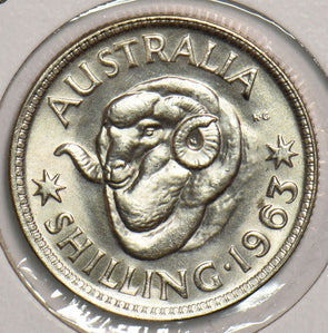 Australia 1963 Shilling Merino ram 299223 combine shipping