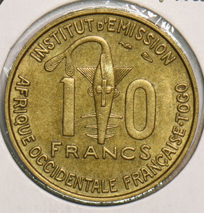 West African States 1957 10 Francs Togo Gazelle 199455 combine shipping