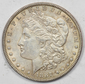 US 1887 Silver Morgan Dollar Silver Morgan Dollar AU BU U0994 combine shipping