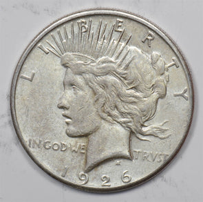 US 1926 -S Better Date Silver Peace Dollar Silver Peace Dollar AU U0834 combine