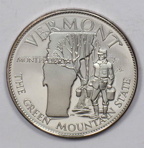 Silver Art Round The Green Montain State Vermont 14.4 Gram Sterling U0729