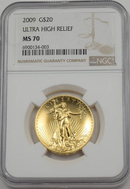 US 2009 $20 NGC MS70 1oz.9999 Fine Gold High Relief NG2003 combine shipping