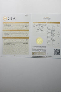 Laser inscripted GIA Loose Natural Diamond TCW 0.68ct K I1 JG007