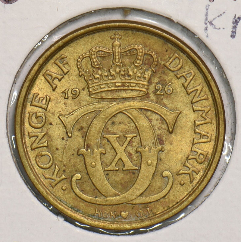 Denmark 1926 1/2 Krone 491563 combine shipping