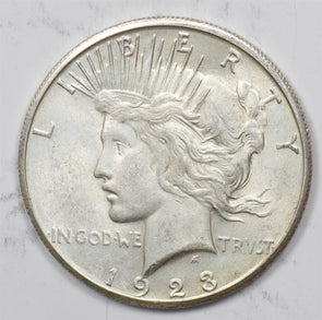 US 1923 -S Better Date Silver Peace Dollar Silver Peace Dollar BU+ U0857 combin