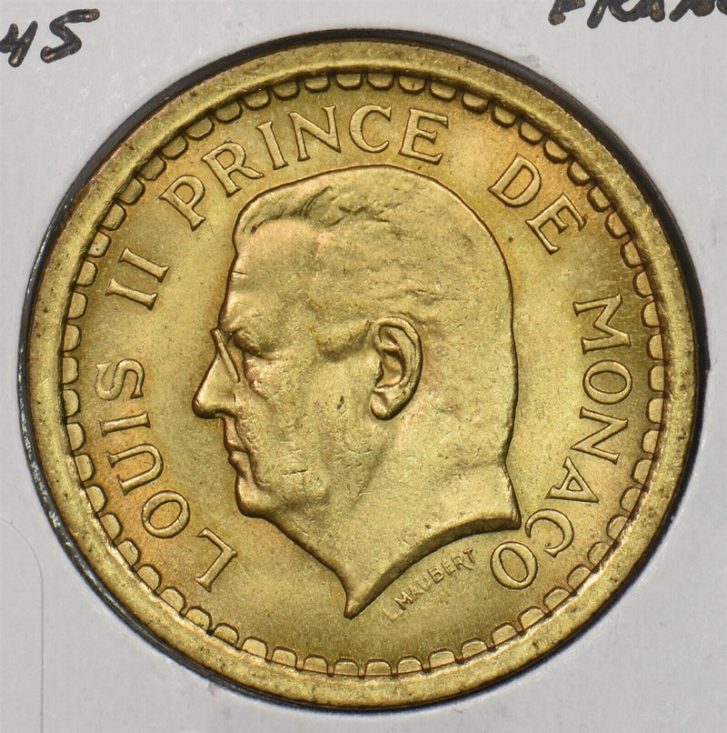 Monaco 1945 2 Francs 199653 combine shipping