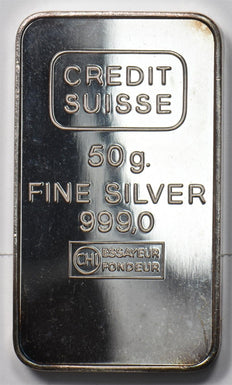 Silver Art Bar ASW 50g Proof Credit Suisse BU0983 combine shipping