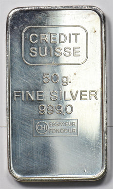 Silver Art Bar ASW 50g Proof Credit Suisse BU0984 combine shipping