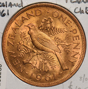 New Zealand 1961 Penny CH BU Tui Bird 299260 combine shipping