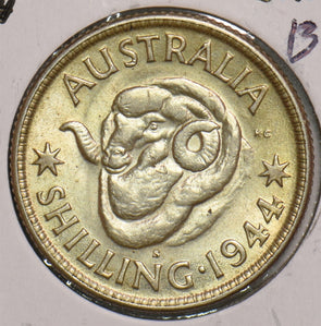Australia 1944 S Shilling BU Merino ram 299243 combine shipping