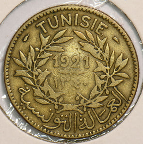 Tunisia 1921 1340AH 2 Francs 199478 combine shipping