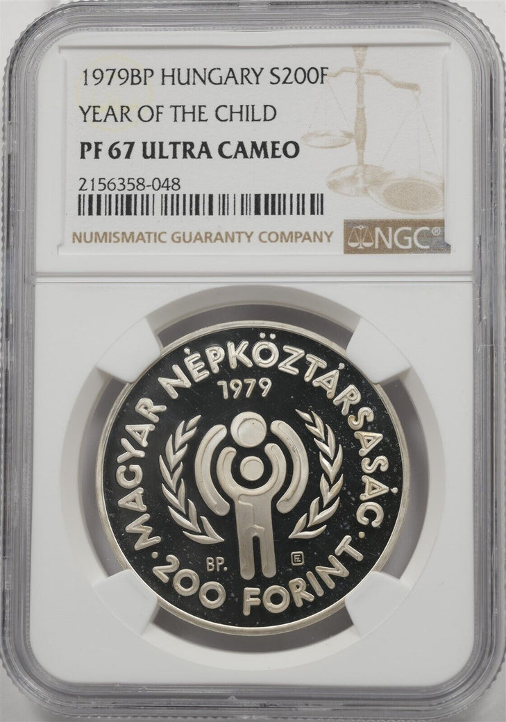 Hungary 1979-BP 200 Forint Proof NGC PF67 ULTRA CAMEO Year Of The Child NG2043 c