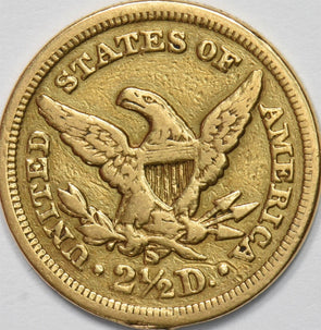 1870-S $2.50 Gold Liberty Head Quarter Eagle AGW-0.1209 oz XF+ GL0318