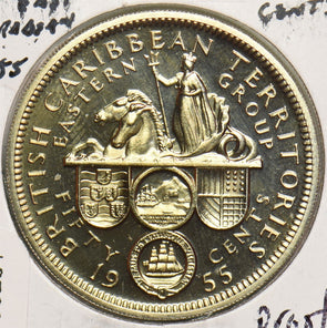 British Caribbean Territories 1955 50 Cents Proof 299201 combine shipping