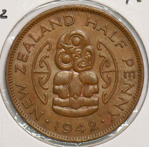 New Zealand 1942 1/2 Penny 299224 combine shipping