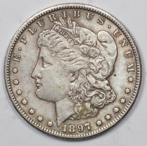 US 1897 -S Better Date Silver Morgan Dollar Silver Morgan Dollar AU U0884 combi