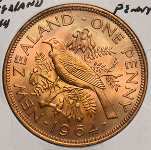 New Zealand 1964 Penny Tui Bird 299257 combine shipping