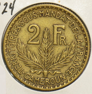 France 1924 2 Francs Cameroon 299183 combine shipping