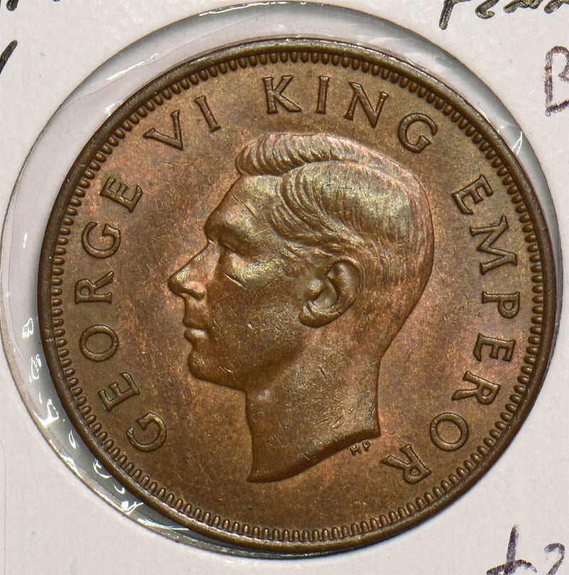 New Zealand 1941 1/2 Penny George VI 491617 combine shipping