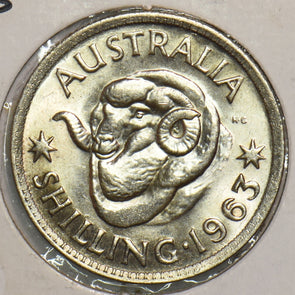 Australia 1963 Shilling Merino ram 299157 combine shipping