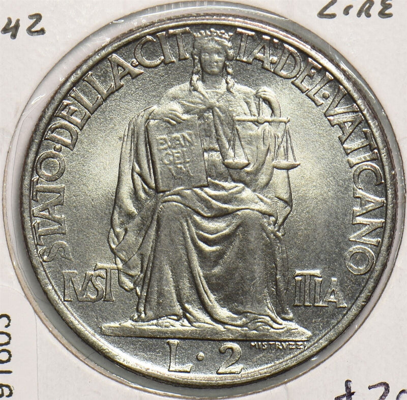Vatican 1942 2 Lire 491603 combine shipping