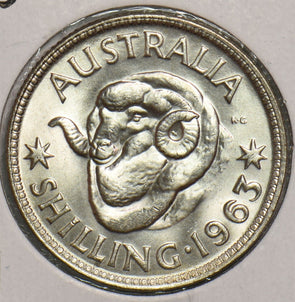 Australia 1963 Shilling Merino ram 299151 combine shipping