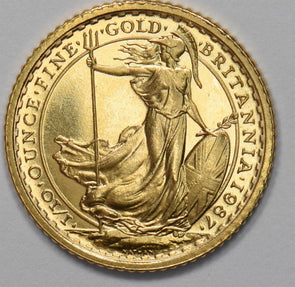 1987 Gold Britannia 10 Pounds Great Britan AGW - 1/10 oz GEM BU GL0317