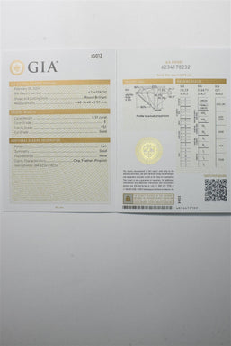 Laser inscripted GIA Loose Natural Diamond TCW 0.31ct E VS1 JG012
