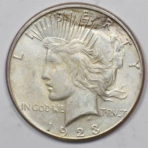 US 1923 -S Better Date Silver Peace Dollar Silver Peace Dollar UNC U0880 combin