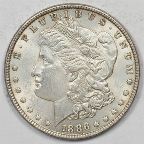 US 1886 Silver Morgan Dollar Silver Morgan Dollar CH BU U0996 combine shipping
