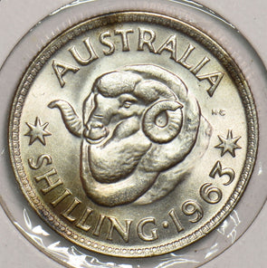 Australia 1963 Shilling Merino ram 299152 combine shipping