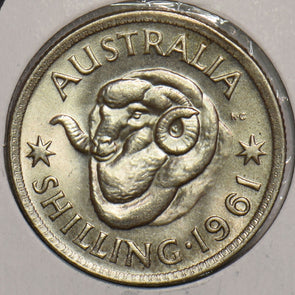 Australia 1961 Shilling Merino ram 299253 combine shipping