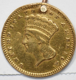 Gold Dollar US holed love token AU / UNC details GL0320