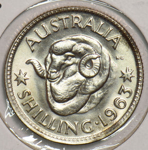Australia 1963 Shilling Merino ram 299150 combine shipping