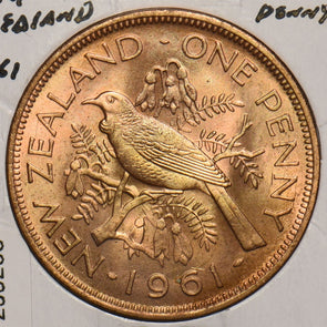 New Zealand 1961 Penny Tui Bird 299258 combine shipping