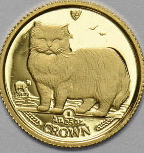 1989 Gold Isle of Man crown AGW-1/25 oz PROOF Like GL0316