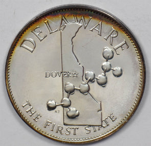 Silver Art Round The First State Delaware 14.4 Gram Sterling Silver U0721