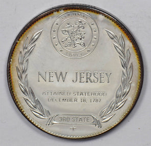 Silver Art Round The Garden State New Jersey 14.4 Gram Sterling Silver U0725