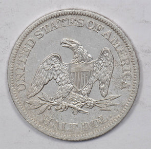 1860-O Seated Liberty Half Dollar 90% silver AU U0764