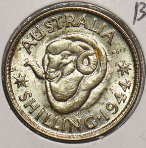 Australia 1944 S Shilling BU Merino ram 299246 combine shipping