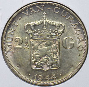 Netherlands 1944 D 2 1/2 Gulden Lion animal 490534 combine shipping
