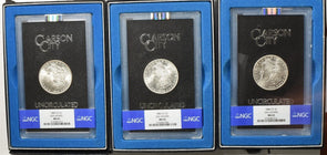 US 1882/1883/1884 CC Silver Morgan Dollar NGC MS63 GSA Holder w/t BoX+COA