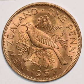 New Zealand 1957 Penny Tui Bird 299279 combine shipping