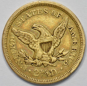 1850 $2.50 Gold Liberty Head Quarter Eagle VF/XF GL0322